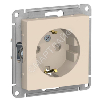 Розетка 1-м СП AtlasDesign 16А IP20 с заземл. защ. шторки механизм беж. SE ATN000245 - smartlife-ural.ru – Екатеринбург