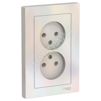 Розетка 2-м СП AtlasDesign 16А IP20 без заземл. в сборе жемчуж. SE ATN000420 - smartlife-ural.ru – Екатеринбург