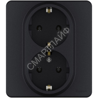 Розетка Inspiria 16А 250В 2х2P+E немецк. стандарт антрацит IEK 673753 - smartlife-ural.ru – Екатеринбург