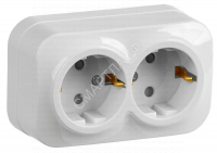 Розетка 2-м ОП GLORY РСш22-3-ХБ 16А с заземл. защ. шторки бел. IEK ERH24-K01-16 - smartlife-ural.ru – Екатеринбург