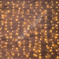 Гирлянда светодиодная "Светодиодный Дождь" 3х2м 240LED тепл. бел. 12Вт 230В IP20 свечение с динамикой провод прозр. Neon-Night 235-092 - smartlife-ural.ru – Екатеринбург
