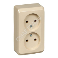 Розетка 2-м ОП Этюд 16А IP20 250В без заземл. без защ. шторок крем. SE PA16-005K - smartlife-ural.ru – Екатеринбург