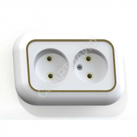 Розетка 2-м СП Валентина РС10-393 10А IP20 бел./зол. Кунцево 5450 - smartlife-ural.ru – Екатеринбург