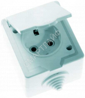 Розетка 1-м ОП РА16-660 16А IP44 с заземл. бел. Кунцево 5906 - smartlife-ural.ru – Екатеринбург