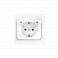 Розетка 1-м СП Валери 16А IP20 с заземл. с крышкой бел. UNIVersal В0029 - smartlife-ural.ru – Екатеринбург