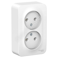 Розетка 2-м ОП Blanca 16А IP20 250В без заземл. без защ. шторок с металлич. пластиной бел. SE BLNRA000221 - smartlife-ural.ru – Екатеринбург