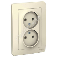 Розетка 2-м СП Blanca 16А IP20 250В без заземл. без защ. шторок молоч. SE BLNRS000022 - smartlife-ural.ru – Екатеринбург