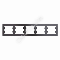 Рамка 5-м Glossa горизонт. графит SE GSL001305 - smartlife-ural.ru – Екатеринбург