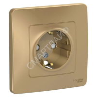 Розетка 1-м СП Blanca 16А IP20 250В с заземл. защ. шторки титан SE BLNRS001114 - smartlife-ural.ru – Екатеринбург