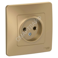 Розетка 1-м СП Blanca 16А IP20 250В без заземл. без защ. шторок титан SE BLNRS000014 - smartlife-ural.ru – Екатеринбург