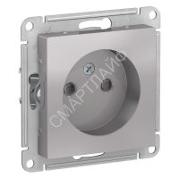 Розетка 1-м СП AtlasDesign 16А IP20 без заземл. защ. шторки механизм алюм. SE ATN000349 - smartlife-ural.ru – Екатеринбург