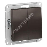 Переключатель проходной 2-кл. СП AtlasDesign 10А IP20 (сх. 6/2) 10AX механизм мокко SE ATN000665 - smartlife-ural.ru – Екатеринбург