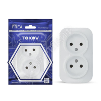 Розетка 2-м ОП Frea 16А IP20 250В без заземл. АБС-пластик бел. TOKOV ELECTRIC TKE-FR-R2-C01 - smartlife-ural.ru – Екатеринбург