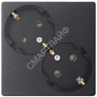 Розетка 2-м СП Simon 24 16А IP20 2х2P+E Schuko без защ. шторок механизм графит Simon 2450459-038 - smartlife-ural.ru – Екатеринбург