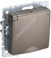 Розетка BRITE РСбш10-3-44-БрШ 16А IP44 с заземл. защ. шторки с крышкой механизм шампань IEK BR-R16-16-44-K37 - smartlife-ural.ru – Екатеринбург