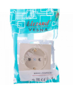 Розетка 1-м СП Vesna с заземл. ПБТ механизм крем. LEZARD 742-0388-122B - smartlife-ural.ru – Екатеринбург