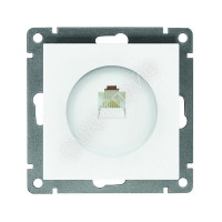 Розетка компьютерная 1-м СП Афина RJ45 кат.5E механизм бел. Universal A0051 - smartlife-ural.ru – Екатеринбург