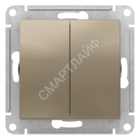 Переключатель перекрестный 2-кл. AtlasDesign 2хсх.7 10АХ механизм шампань SE ATN000573 - smartlife-ural.ru – Екатеринбург