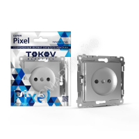 Розетка 1-м СП Pixel 16А IP20 без заземл. защ. шторки механизм алюм. TOKOV ELECTRIC TKE-PX-R1SF-C03 - smartlife-ural.ru – Екатеринбург