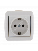 Розетка 1-м ОП Nata 16А IP20 с заземл. керамика бел. LEZARD 710-0200-122 - smartlife-ural.ru – Екатеринбург