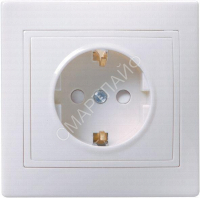 Розетка 1-м СП Кварта РСш10-3-КБ 16А IP20 с заземл. защ. шторки бел. GENERICA ERK11-K01-16-DM - smartlife-ural.ru – Екатеринбург