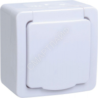 Розетка 1-м ОП Гермес Plus РСб20-3-ГПБб 16А IP54 с заземл. с крышкой бел. IEK ERMP12-K01-16-54-EC - smartlife-ural.ru – Екатеринбург
