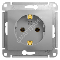 Розетка 1-м СП Glossa 16А IP20 с заземл. механизм алюм. SE GSL000343 - smartlife-ural.ru – Екатеринбург