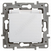 Розетка 1-м СП Etika 16А IP44 250В 2P+E с заземл. защ. шторки с крышкой немецк. стандарт безвинтов. клеммы механизм бел. Leg 672232 - smartlife-ural.ru – Екатеринбург