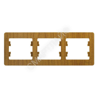 Рамка 3-м Glossa горизонт. дерево дуб SE GSL000503 - smartlife-ural.ru – Екатеринбург