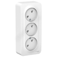 Розетка 3-м ОП Blanca 16А IP20 250В без заземл. без защ. шторок с изолир. пластиной бел. SE BLNRA000311 - smartlife-ural.ru – Екатеринбург