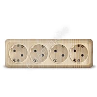 Розетка 4-м ОП Олимп с заземл. сосна UNIVersal 1175 - smartlife-ural.ru – Екатеринбург