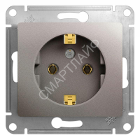 Розетка 1-м СП Glossa 16А IP20 250В с заземл. механизм платина SE GSL001243 - smartlife-ural.ru – Екатеринбург