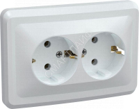 Розетка 2-м СП Вега РС12-3-ВБ с заземл. контактом без защ. шторок 16А бел. GENERICA ERV21-K01-16-DM - smartlife-ural.ru – Екатеринбург