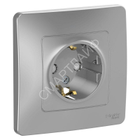 Розетка 1-м СП Blanca 16А IP20 250В с заземл. защ. шторки алюм. SE BLNRS001113 - smartlife-ural.ru – Екатеринбург