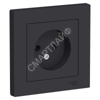 Розетка 1-м СП AtlasDesign 16А IP20 без заземл. в сборе карбон SE ATN001040 - smartlife-ural.ru – Екатеринбург