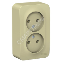 Розетка 2-м ОП Blanca 16А IP20 250В без заземл. без защ. шторок с изолир. пластиной беж. SE BLNRA000217 - smartlife-ural.ru – Екатеринбург