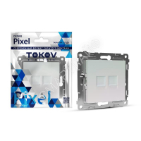 Розетка компьютерная 2-м СП Pixel RJ45 кат.5E механизм перламутр. TOKOV ELECTRIC TKE-PX-RC2-C04 - smartlife-ural.ru – Екатеринбург