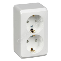 Розетка 2-м ОП Этюд 16А IP20 250В с заземл. защ. шторки бел. SE PA16-008B - smartlife-ural.ru – Екатеринбург