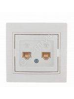 Розетка телефонная 2-м СП Mira RJ11 бел./бел. LEZARD 701-0202-138 - smartlife-ural.ru – Екатеринбург