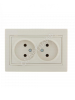 Розетка 2-м СП Mira 16А IP20 без заземл. со вставкой керамика крем. LEZARD 701-0303-128 - smartlife-ural.ru – Екатеринбург