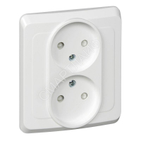 Розетка 2-м СП Этюд 16А IP20 250В без заземл. защ. шторки бел. SE PC16-006B - smartlife-ural.ru – Екатеринбург