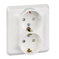 Розетка 2-м СП Этюд 16А IP20 250В с заземл. защ. шторки бел. SE PC16-008B - smartlife-ural.ru – Екатеринбург