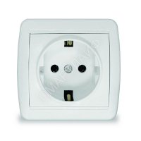 Розетка 1-м ОП Клио 16А IP44 с заземл. бел. UNIVersal К2228 - smartlife-ural.ru – Екатеринбург