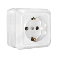 Розетка 1-м ОП Олимп 16А IP20 с заземл. бел. UNIVersal О0028 - smartlife-ural.ru – Екатеринбург
