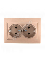 Розетка 2-м СП Mira 16А IP20 с заземл. со вставкой керамика свет. корич. перламутр. LEZARD 701-3131-127 - smartlife-ural.ru – Екатеринбург