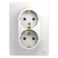 Розетка 2-м СП Glossa 16А IP20 с заземл. в сборе бел. SE GSL000124 - smartlife-ural.ru – Екатеринбург