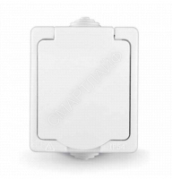 Розетка 1-м ОП Аллегро 16А с защ. крышкой защ. шторки с заземл. IP54 бел. UNIVersal 5563286 - smartlife-ural.ru – Екатеринбург