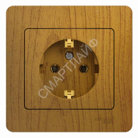 Розетка 1-м СП Glossa 16А IP20 с заземл. в сборе дерево дуб SE GSL000542 - smartlife-ural.ru – Екатеринбург