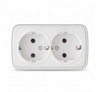 Розетка 2-м ОП Электра 16А IP20 с заземл. бел. Союз 0020 - smartlife-ural.ru – Екатеринбург