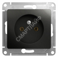 Розетка 1-м СП 1мод. Glossa 16А IP20 250В без заземл. механизм антрацит SE GSL000741 - smartlife-ural.ru – Екатеринбург